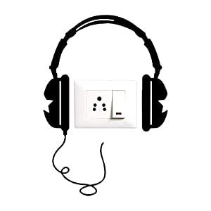 Buy Decopix Music Headphones Decorative Wall Sticker for Switch Panel ...
