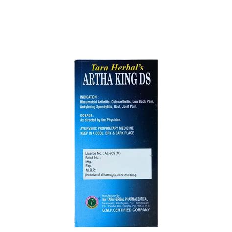 Tara Herbal Artha King Ds Capsule For Arthritis Relief 30 Caps.(pack o