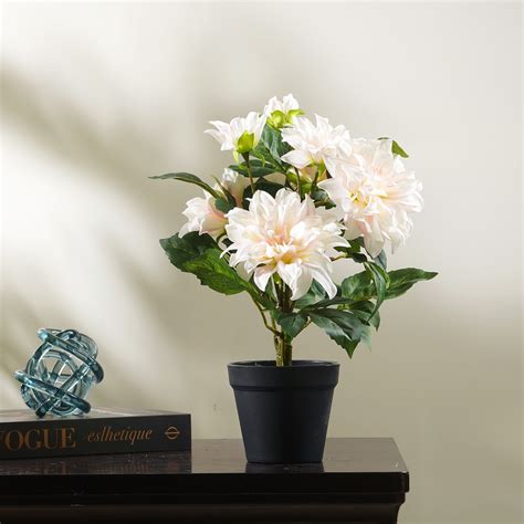 Peach Petal ~ 1.5 Feet Tall Dahlia Artificial Plant by La Muse | Must ...