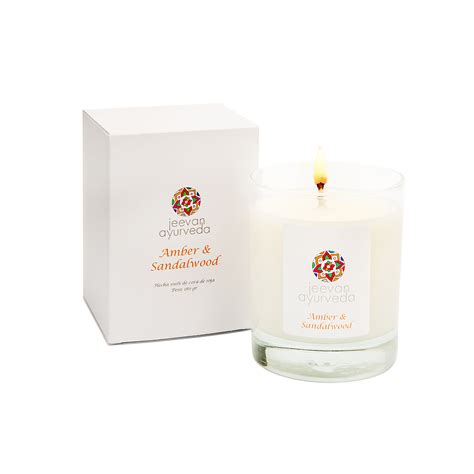 Amber & Sandalwood Candle – Jeevan Ayurveda