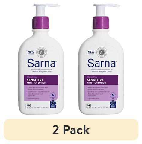 (2 pack) Sarna Sensitive Anti-Itch Lotion, 7.5-Ounce (222 mL) Each ...