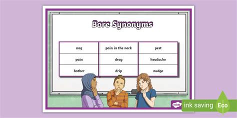 Bore Synonyms Word Mat (l'enseignant a fait) - Twinkl