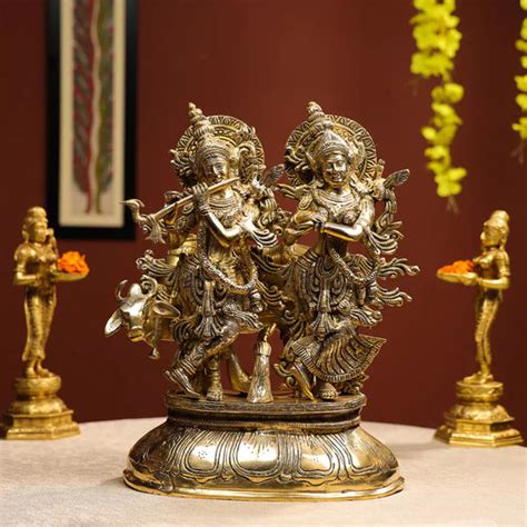 Divine Radha Krishna Idols – Ethnic India Handicrafts
