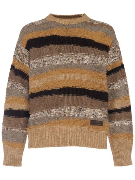 Striped crewneck sweater - Dsquared2 - Men | Luisaviaroma