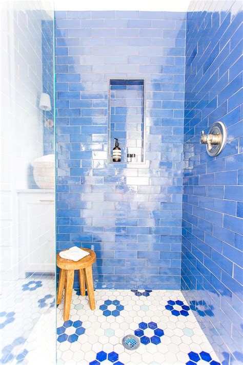 Blue And White Tile Floor
