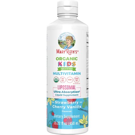 Mary Ruth's Organic Kids' Multivitamin Liposomal - Strawberry Cherry ...