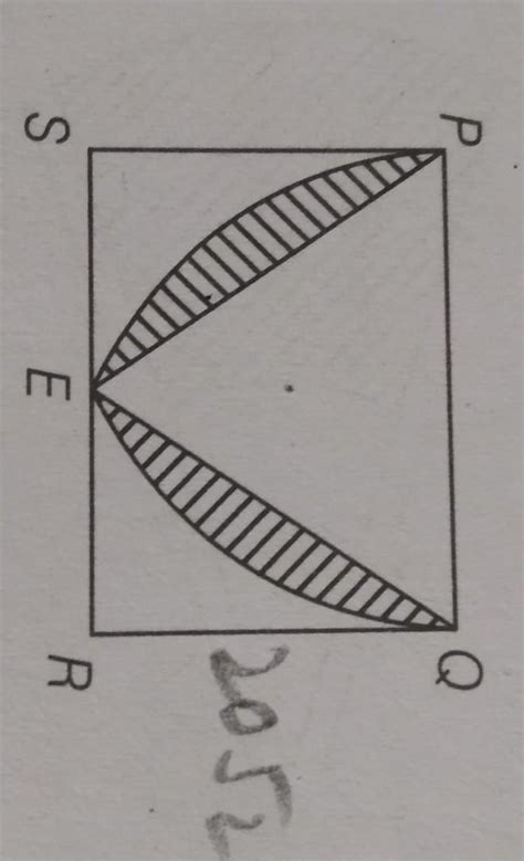 In the given figure PQRS is a square of length 20√2 cm. If ∆PEQ is an ...