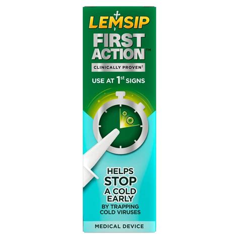 Lemsip Nasal Spray 20 Ml Paracetamol For Congestion Blocked Nose ...