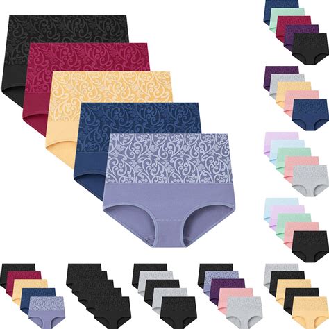 Aboser 5 Pack High Waist Underwear for Women Butt Lifting Cotton ...