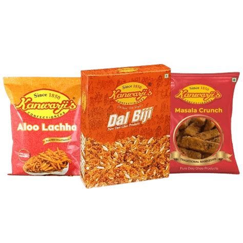 Aloo Lachha, Dal Biji, Masala Crunch (Travel Pack Combos)
