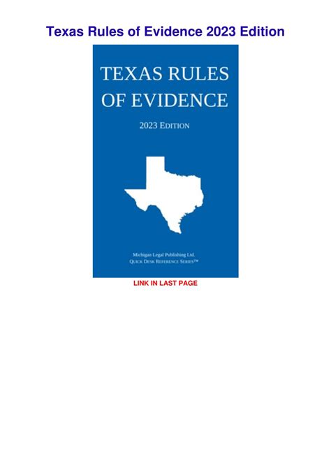 PPT - Read ebook [PDF] Texas Rules of Evidence 2023 Edition PowerPoint ...