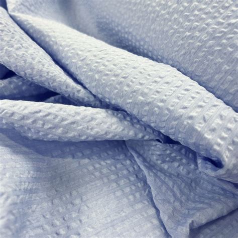 100% Cotton Dressmaking Fabric | Proper Seersucker - Pale Blue – Croft Mill