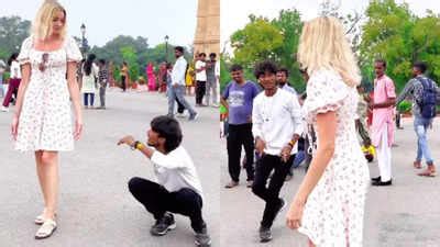 Viral harassment? Man chases foreign tourist, dances around her for ...