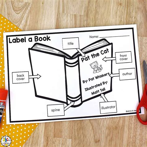 Use these free printable Parts of a Book Poster & Worksheet to teach ...