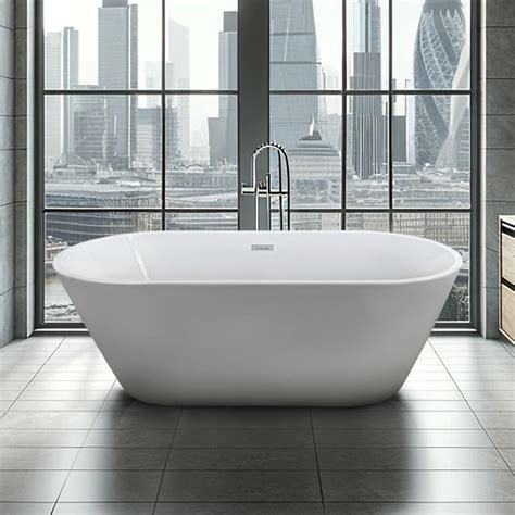 Lisna Waters LWFBS6100 1500mm x 800mm Double Ended Small Freestanding Bath