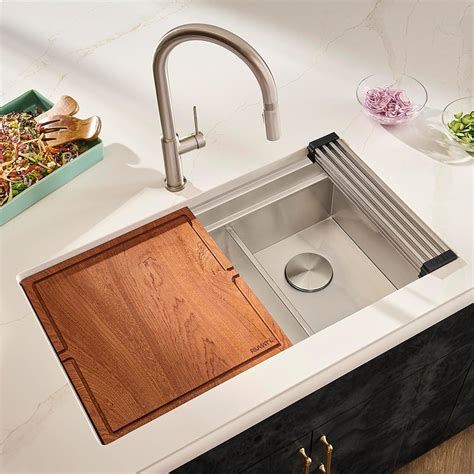 Ruvati 33-inch Workstation Kitchen Sink - Dual Tier India | Ubuy