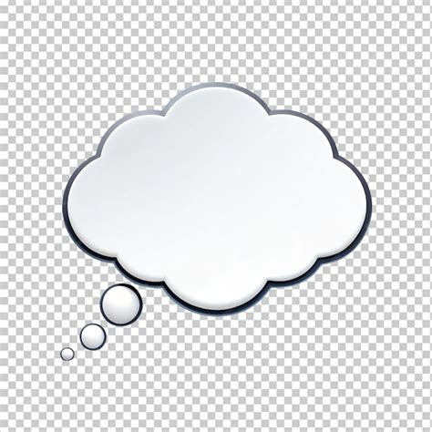 Thought bubble on transparent background | Premium AI-generated PSD