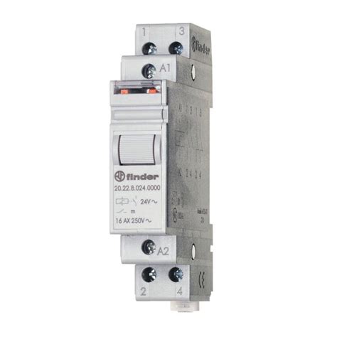 Télérupteur modulaire 2NO 16A 230V AC, commutateur 3 séquences