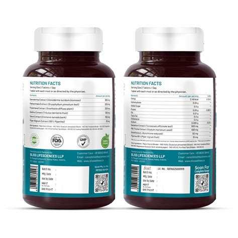 Buy Kidney and Liver Detox tablets |Cleanse and Purify |60+60 Veg ...