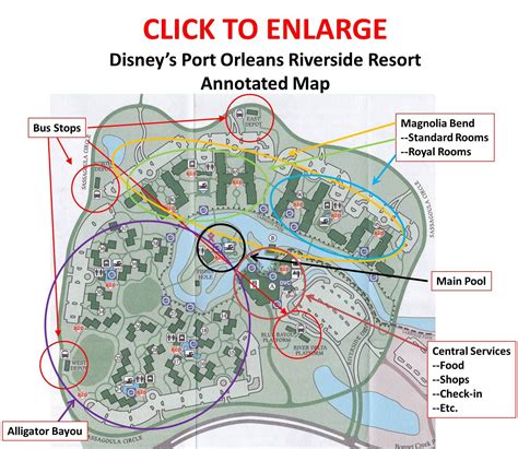 Resort map | Disney port orleans riverside, Port orleans riverside ...