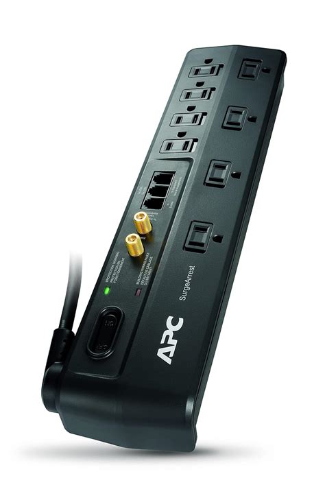 APC 8-Outlet Surge Protector 2770 Joules with Telephone, Dsl and ...