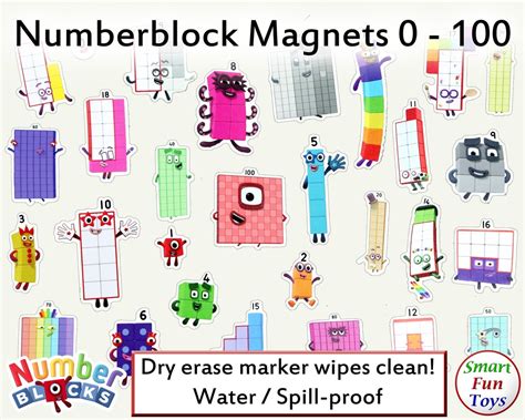 Magnetic Numberblocks Sets 0 10 11 19 20 100 | Etsy