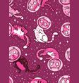 Cartoon hand-drawn doodles birthday theme seamless