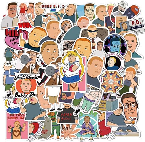 Buy King of The Hill Stickers, Cartoon TV Aesthetic Vinyl Waterproof ...
