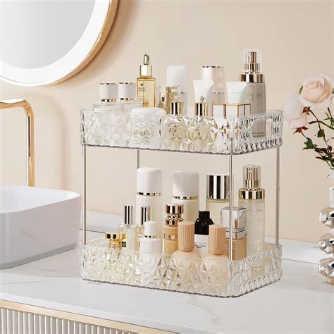 Amazon.com: Makeup Organizer for Vanity, High-Capacity Clear Makeup ...