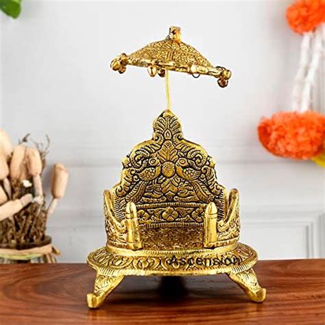 Buy ascension Metal Singhasan Oval Shaped for Ganesha Krishna God Idols ...