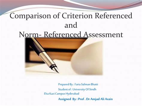 Norm Referenced Assessments