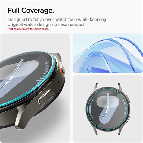 Spigen Ez Fit Tempered Glass Screen Protector Guard For Galaxy Watch 4 ...