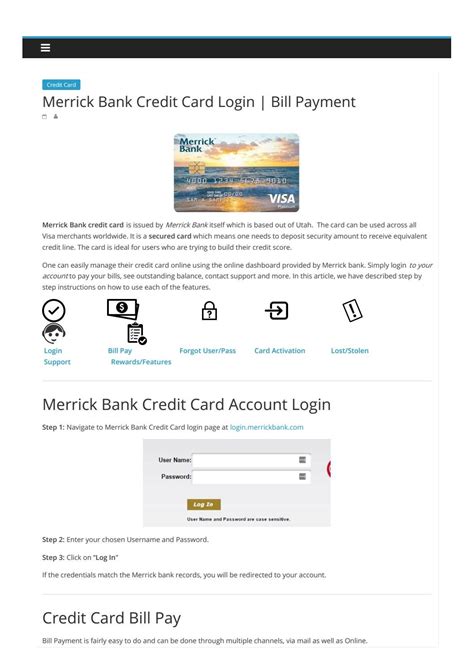 Merrick Bank Credit Card Visa at Elizabeth Kidd blog