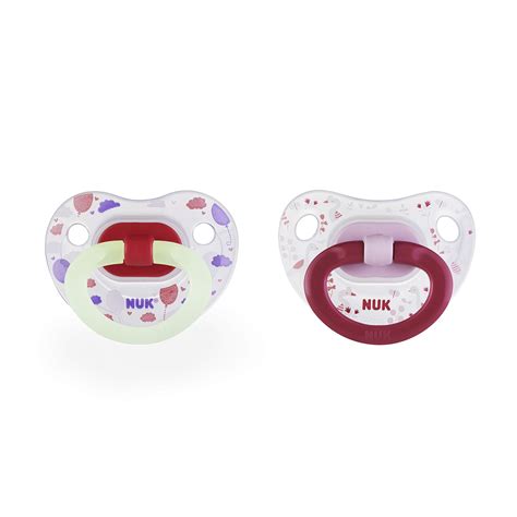 Amazon.com : NUK Orthodontic Pacifiers, Girl, 0-6 Months, 2-Pack : Baby
