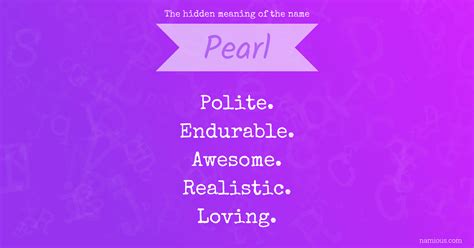 The hidden meaning of the name Pearl | Namious
