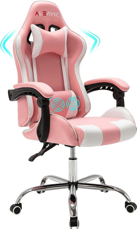 ALEAVIC Pink Gaming Chair High Back Ergonomic Adjustable，Racing Style ...