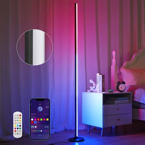 Buy GonHui Corner Floor Lamp with RGB Light, Modern LED Floor Lamp ...