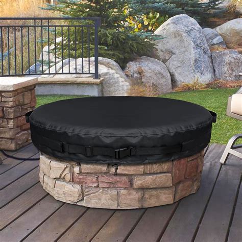 Amazon.com : GoldenRaindrop Outdoor Fire Pit Cover Round for In-Ground ...