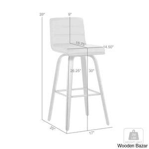 Hiramc Solid Wood Swivel Bar & Counter Stool