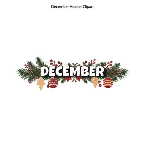 December Month Clipart