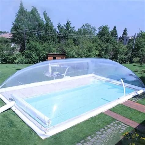Amazon.com : Inflatable Pool Cover Bubble Tent Cover Transparent ...