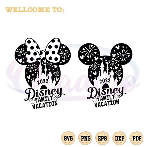 Disney Minnie And Mickey Family Vacation SVG Cutting Files - Oladino