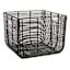 Found & Fable Black Square Rattan Storage Basket, Large