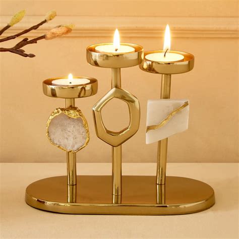 Buy Eternity Vogue Pearl Metal Multi T-Light Holder from Home Centre at ...