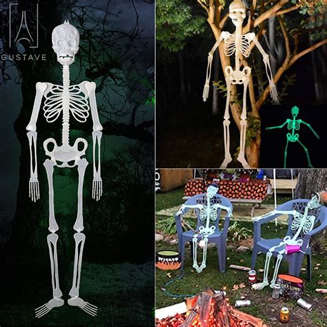 Buy Gustave 2-Pack 5FT Poseable Human Skeleton Halloween Decoration ...
