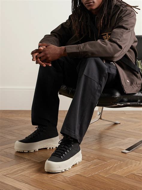 ROA - CVO Rubber-Trimmed Canvas Hiking Boots - Black ROA