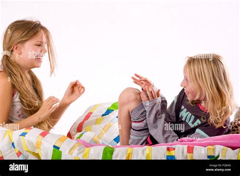 tickling girls Stock Photo - Alamy