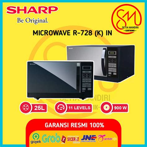 Promo SHARP Microwave Oven Grill R728W-IN Kapasitas 25 L Auto Defriost ...