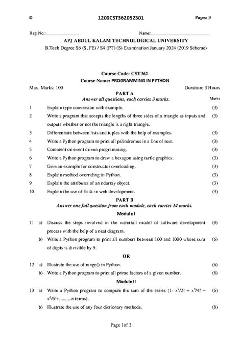 CST3 62052301 - January 2024 Midterm Exam Python Programming Guide ...