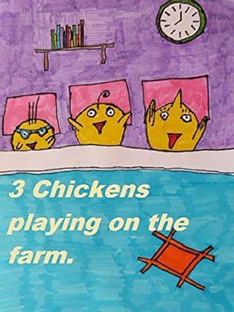 3 little chickens going to bed After eating Red Pancakes and playing on ...